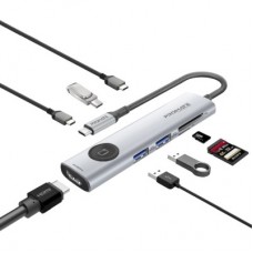 Концентратор Promate USB-C 9-in-1 Promate comandhub-lite (comandhub-lite) - Фото
