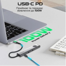 Концентратор Promate USB-C 9-in-1 Promate comandhub-lite (comandhub-lite) - Фото