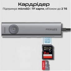 Концентратор Promate USB-C 9-in-1 Promate comandhub-lite (comandhub-lite) - Фото
