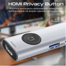Концентратор Promate USB-C 9-in-1 Promate comandhub-lite (comandhub-lite) - Фото