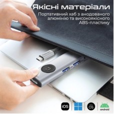 Концентратор Promate USB-C 9-in-1 Promate comandhub-lite (comandhub-lite) - Фото
