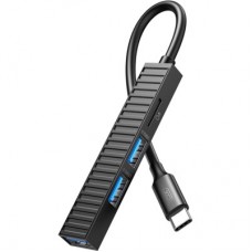 Концентратор XO USB-C 4-in-1 порти XO HUB014B.black (HUB014B.black) - Фото