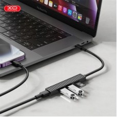 Концентратор XO USB-C 4-in-1 порти XO HUB014B.black (HUB014B.black) - Фото