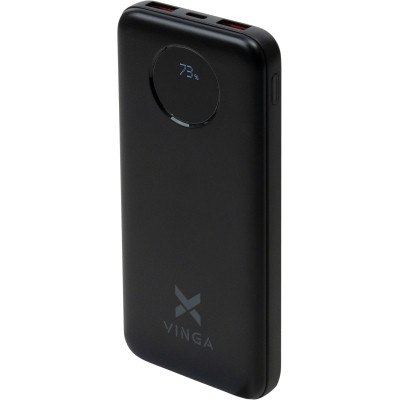 Батарея универсальная Vinga 10000 mAh 22.5W Display Black (VPBB1022)
