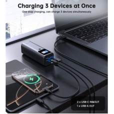 Батарея универсальная Choetech 27000mAh, PD/140W in/out, 2*USB-C/PD5.0, QC3.0/22W, TFT Display (B670-CCGY) - Фото