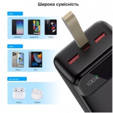 Батарея універсальна Choetech 50000mAh, PD/65W, QC/3.0, USB-C In/out, 2*USB-A (B733-CCBK) - Фото