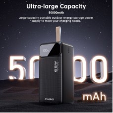 Батарея універсальна Choetech 50000mAh, PD/65W, QC/3.0, USB-C In/out, 2*USB-A (B733-CCBK) - Фото