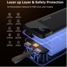 Батарея універсальна Choetech 50000mAh, PD/65W, QC/3.0, USB-C In/out, 2*USB-A (B733-CCBK) - Фото