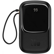 Батарея універсальна Baseus Qpow 20000 mAh 20 W, PD/3.0, QC/3.0, built-in lightning, black (PPQD060201)