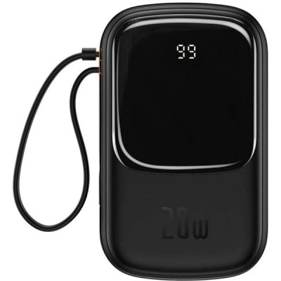 Батарея універсальна Baseus Qpow 20000 mAh 20 W, PD/3.0, QC/3.0, built-in lightning, black (PPQD060201)
