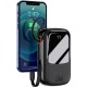 Батарея універсальна Baseus Qpow 20000 mAh 20 W, PD/3.0, QC/3.0, built-in lightning, black (PPQD060201)
