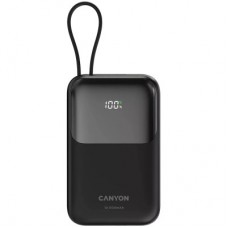Батарея универсальная Canyon 10000mAh OnPower 101 PD/22.5W built-in cable Black (CNS-CPB101BK)