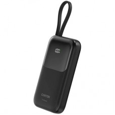 Батарея универсальная Canyon 10000mAh OnPower 101 PD/22.5W built-in cable Black (CNS-CPB101BK) - Фото