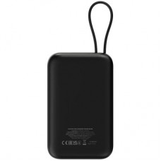 Батарея универсальная Canyon 10000mAh OnPower 101 PD/22.5W built-in cable Black (CNS-CPB101BK) - Фото