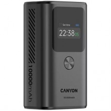 Батарея універсальна Canyon 10000 mAh OnPower 130 TFT PD/30W Dark Grey (CNS-CPB130DG) - Фото