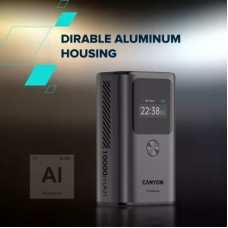 Батарея універсальна Canyon 10000 mAh OnPower 130 TFT PD/30W Dark Grey (CNS-CPB130DG) - Фото