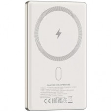 Батарея універсальна Canyon 5000 mAh OnPower 505 slim Magsafe PD/20W Beige (CNS-CPB505BE) - Фото