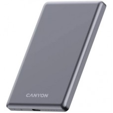 Батарея універсальна Canyon 5000 mAh OnPower 505 slim Magsafe PD/20W Dark Grey (CNS-CPB505DG) - Фото