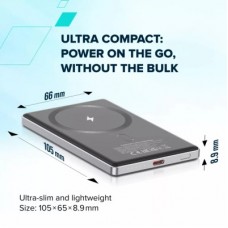 Батарея універсальна Canyon 5000 mAh OnPower 505 slim Magsafe PD/20W Dark Grey (CNS-CPB505DG) - Фото