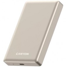 Батарея універсальна Canyon 10000 mAh OnPower 510 slim Magsafe PD/20W Beige (CNS-CPB510BE) - Фото