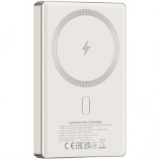 Батарея універсальна Canyon 10000 mAh OnPower 510 slim Magsafe PD/20W Beige (CNS-CPB510BE) - Фото