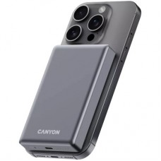 Батарея універсальна Canyon 10000 mAh OnPower 510 slim Magsafe PD/20W Dark Grey (CNS-CPB510DG) - Фото