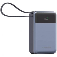 Батарея універсальна Canyon 20000 mAh OnPower 600 PD/65W built-in cable Dark Grey (CNS-CPB600DG) - Фото