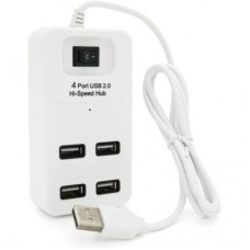 Концентратор Voltronic USB 2.0 to 4xUSB with power switch white (YT-HWS4-W) - Фото
