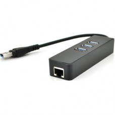 Концентратор Voltronic USB 3.0 to 3xUSB + Ethernet black (YT-3H3+1) - Фото