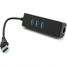 Концентратор Voltronic USB 3.0 to 3xUSB + Ethernet black (YT-3H3+1) - Фото