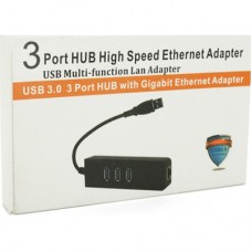 Концентратор Voltronic USB 3.0 to 3xUSB + Ethernet black (YT-3H3+1) - Фото