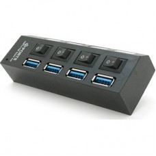 Концентратор Voltronic USB 3.0 to 4xUSB with switches (YT-3H4S/1TB) - Фото