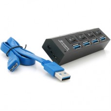 Концентратор Voltronic USB 3.0 to 4xUSB with switches (YT-3H4S/1TB) - Фото