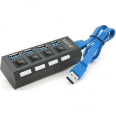 Концентратор Voltronic USB 3.0 to 4xUSB with switches (YT-3H4S/1TB) - Фото