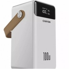 Батарея універсальна Canyon 60000mAh OnPower 610 PD/100W metal White (CNS-CPB610W) - Фото