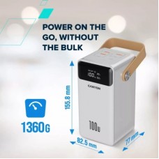 Батарея універсальна Canyon 60000mAh OnPower 610 PD/100W metal White (CNS-CPB610W) - Фото