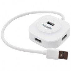 Концентратор VEGGIEG USB 3.0 to 4xUSB 0.3m white (V-U3403) - Фото