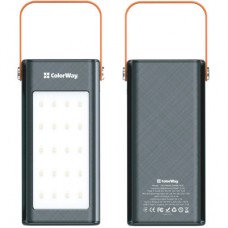 Батарея универсальная ColorWay 80 000 mAh LCD/Lamp (USB/QC3.0 + USB-C/PD/22.5W) Black (CW-PB800LPA8BK-PDD) - Фото