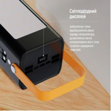 Батарея универсальная ColorWay 80 000 mAh LCD/Lamp (USB/QC3.0 + USB-C/PD/22.5W) Black (CW-PB800LPA8BK-PDD) - Фото
