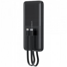 Батарея універсальна Choetech 10000 mAh 22,5W, MicroUSB, USB-A, USB-C, build-in USB-C/Lightning cable - Фото