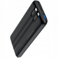 Батарея універсальна Choetech 10000 mAh 22,5W, MicroUSB, USB-A, USB-C, build-in USB-C/Lightning cable - Фото