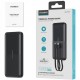 Батарея універсальна Choetech 10000 mAh 22,5W, MicroUSB, USB-A, USB-C, build-in USB-C/Lightning cable