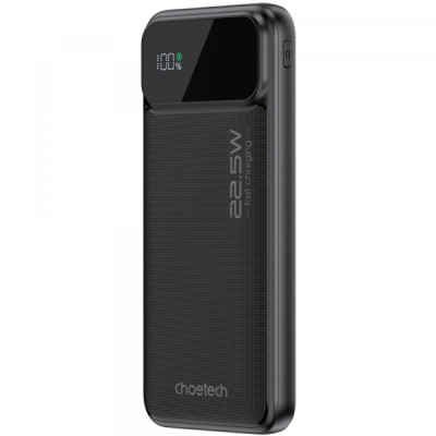 Батарея універсальна Choetech 10000 mAh 22.5W, PD, QC/3.0, USB-A, USB-C, Black (B728-CCBK)