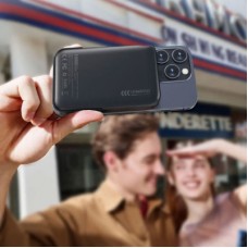 Батарея универсальная Choetech Magnetic Wireless 10000mAh 20W, PD, Qi-15W, USB-C In/Out, with holder, Black - Фото