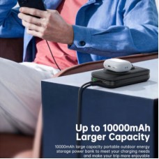 Батарея універсальна Choetech Magnetic Wireless 10000 mAh 20W, PD, Qi-2 15W, USB-C, Lightning, Apple Watch - Фото