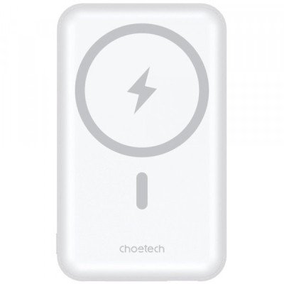 Батарея універсальна Choetech Magnetic Wireless 10000 mAh 20W, PD,QC/3.0, USB-A, USB-C, White (B663-ACWH)