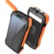 Батарея универсальная Choetech Wireless 20000mAh 20W, PD, QC/3.0, solar panel, Qi-5W, Black-Orange (B657-OR)