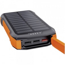 Батарея универсальная Choetech Wireless 20000mAh 20W, PD, QC/3.0, solar panel, Qi-5W, Black-Orange (B657-OR) - Фото