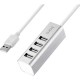 Концентратор HOCO USB 2.0 to 4xUSB Line machine HB1 Silver (6957531038146)