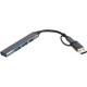Концентратор Dynamode USB Type-C + USB-A to 1хUSB-C 3.0 1хUSB-A 3.0 2xUSB-A 2.0 dark grey (DM-UH-314AC)